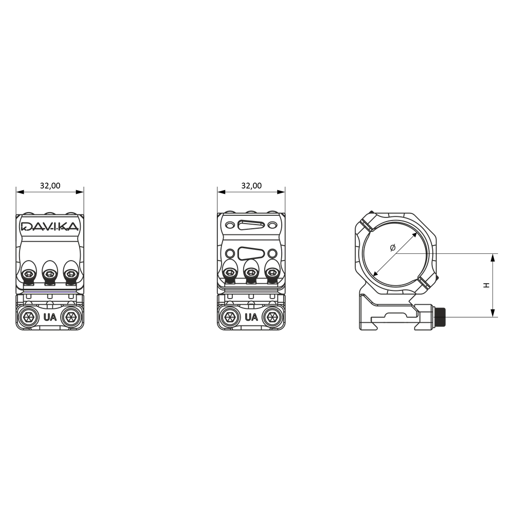 30mm kikarsiktesfäste | Picatinny bas