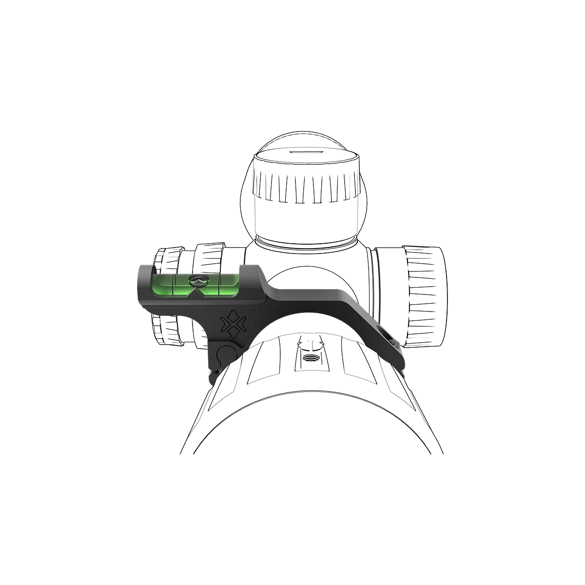 30 mm förskjutet bubbelvattenpass för kikarsikte