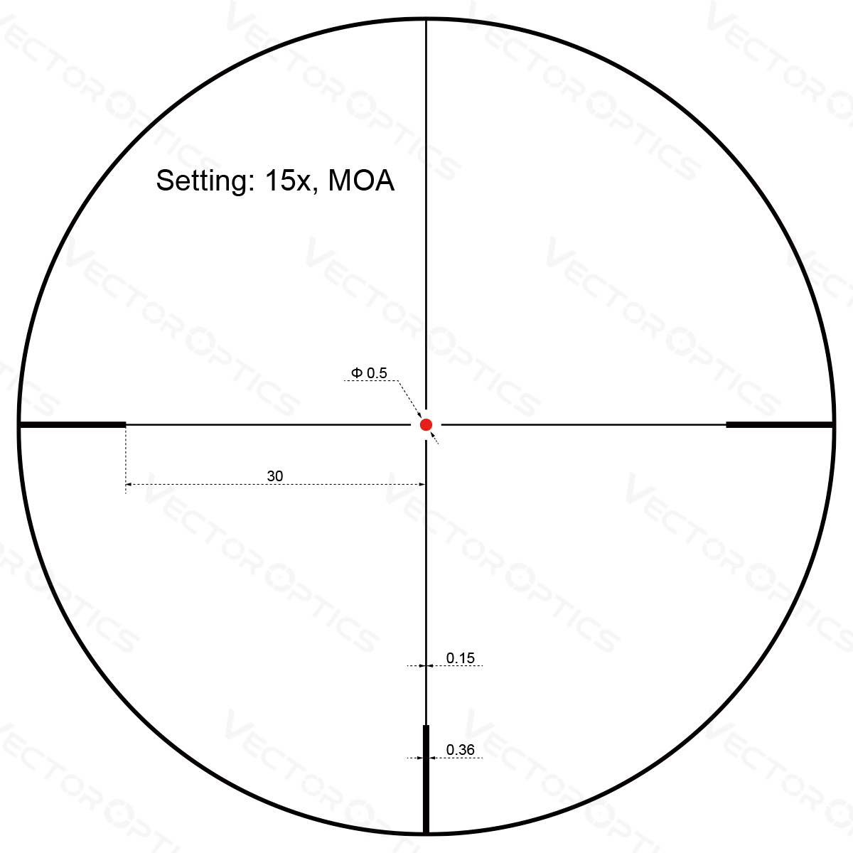 Vector Optics Forester 3-15x50SFP kikarsikte