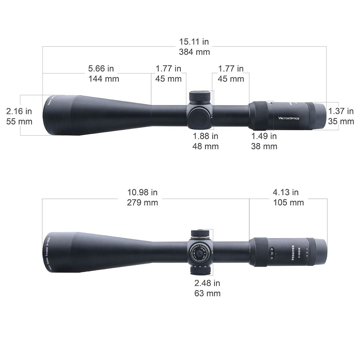 Vector Optics Forester 3-15x50SFP kikarsikte