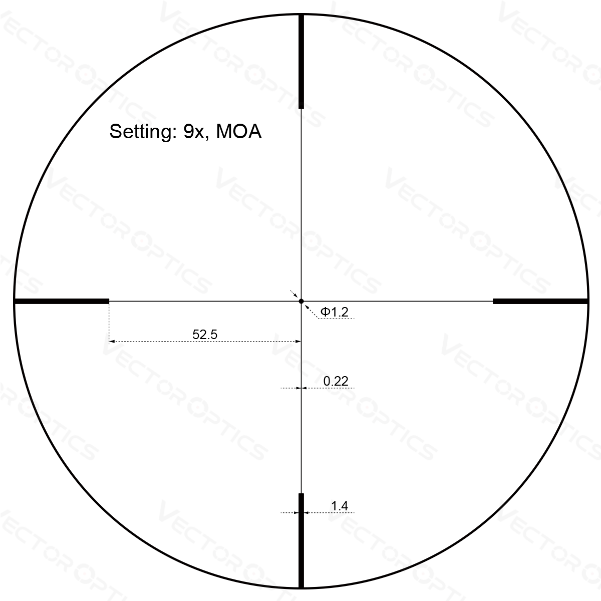 Vector Optics Forester JR. 3-9x40 kikarsikte för gevär