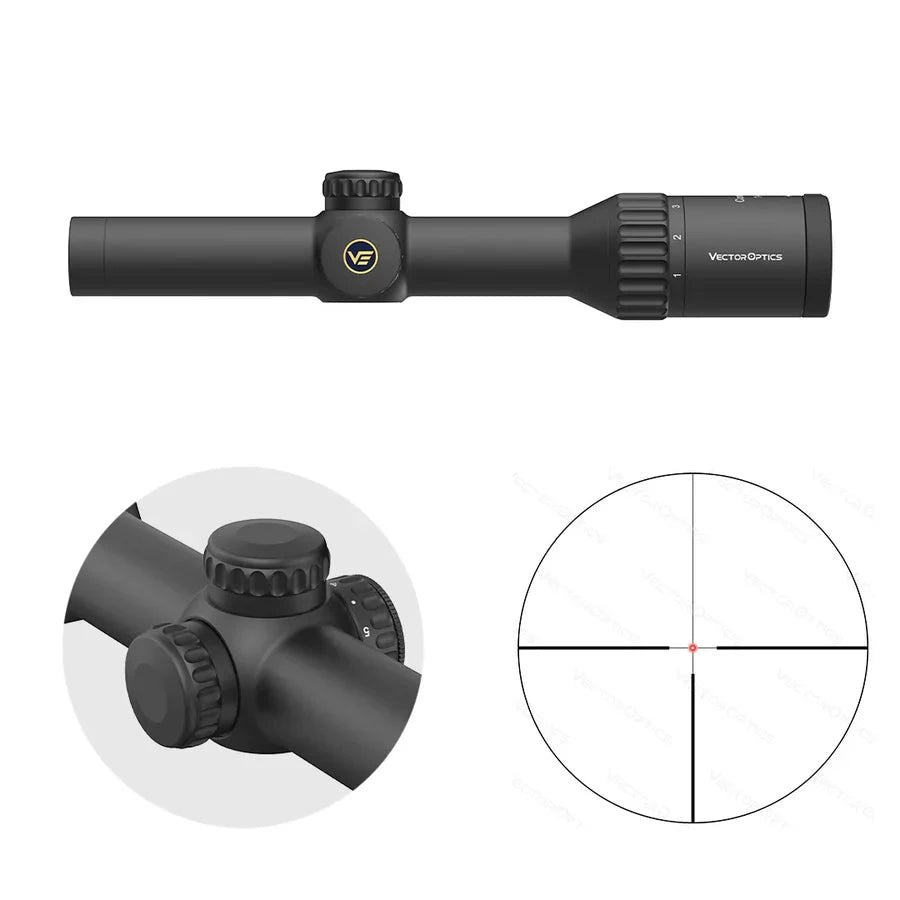 Vector Optics Continental x6 1-6x24 Fiber kikarsikte Vector Optics