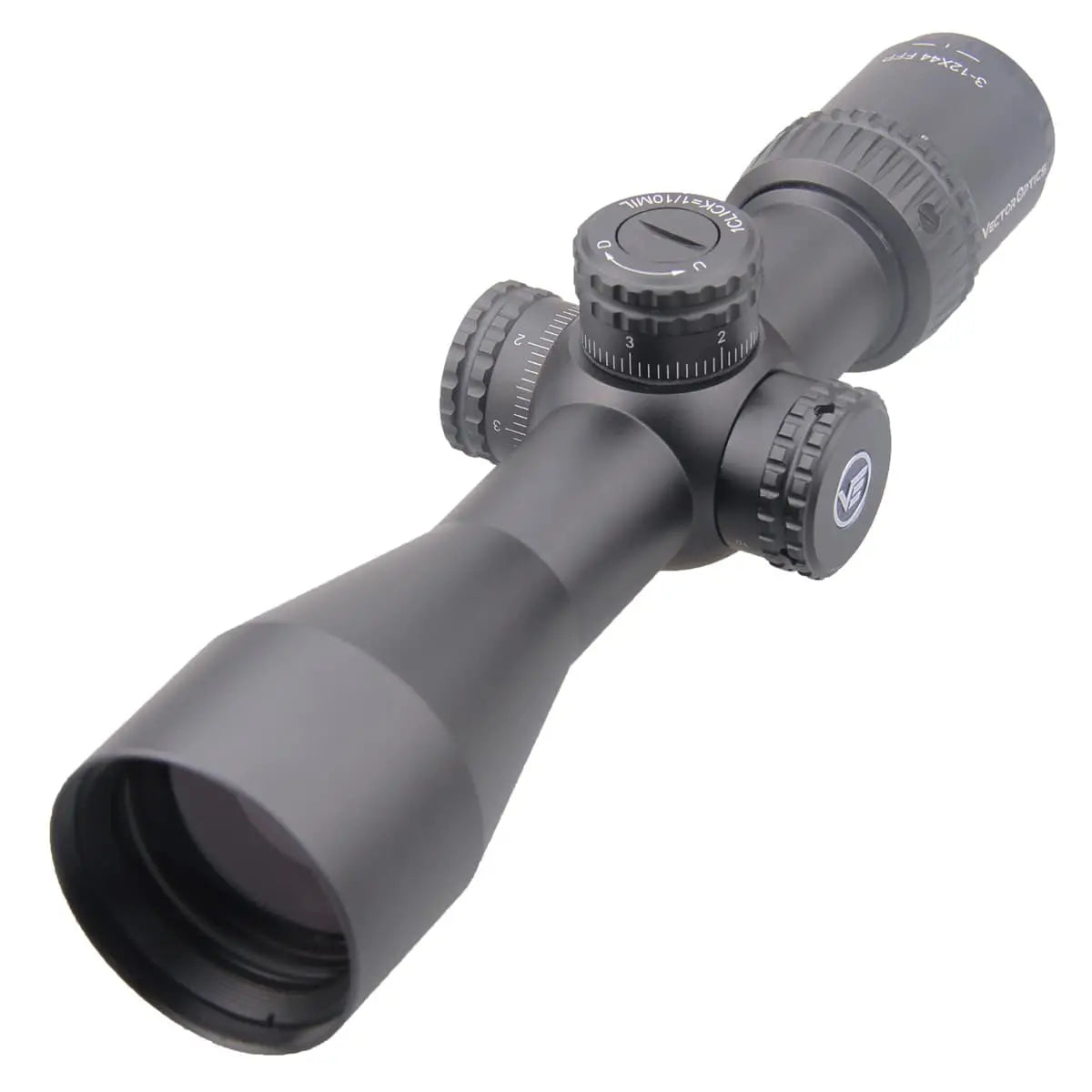 Vector Optics Veyron 3-12x44 FFP kompakt kikarsikte för gevär