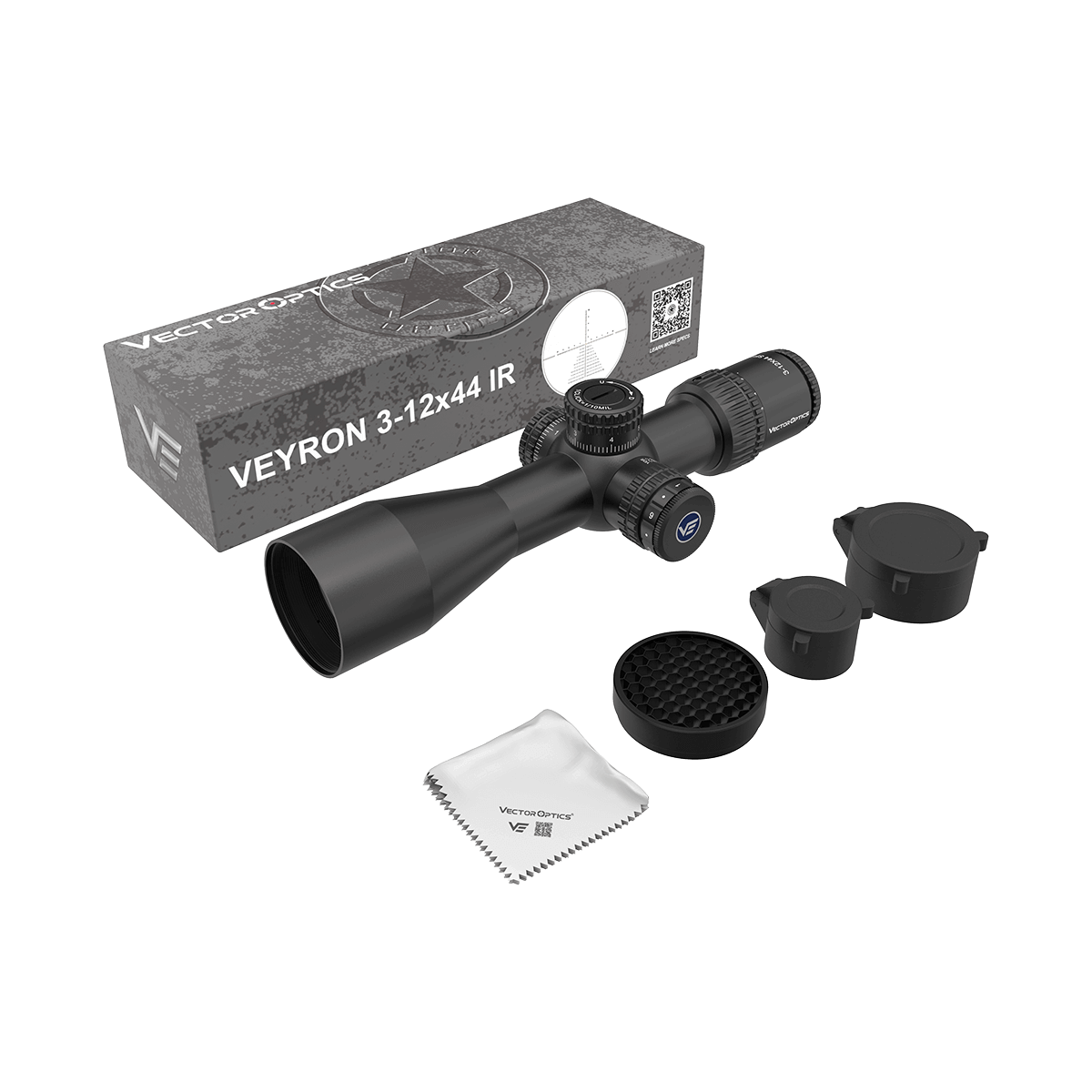 Vector Optics Veyron 3-12x44IR SFP kompakt kikarsikte för gevär Vector Optics