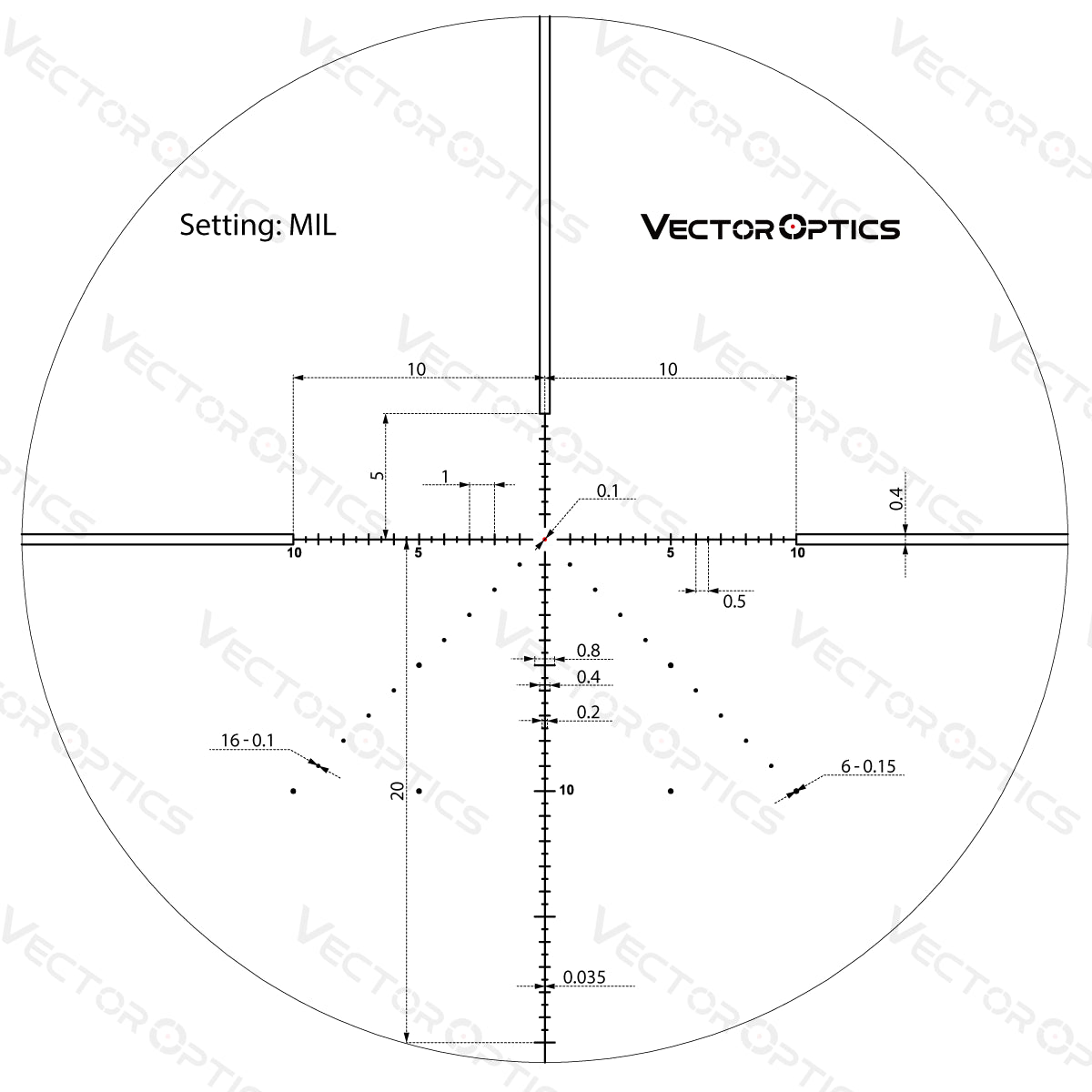 Vector Optics Veyron 6-24x44 IR First Focal Plane Illuminated kikarsikte