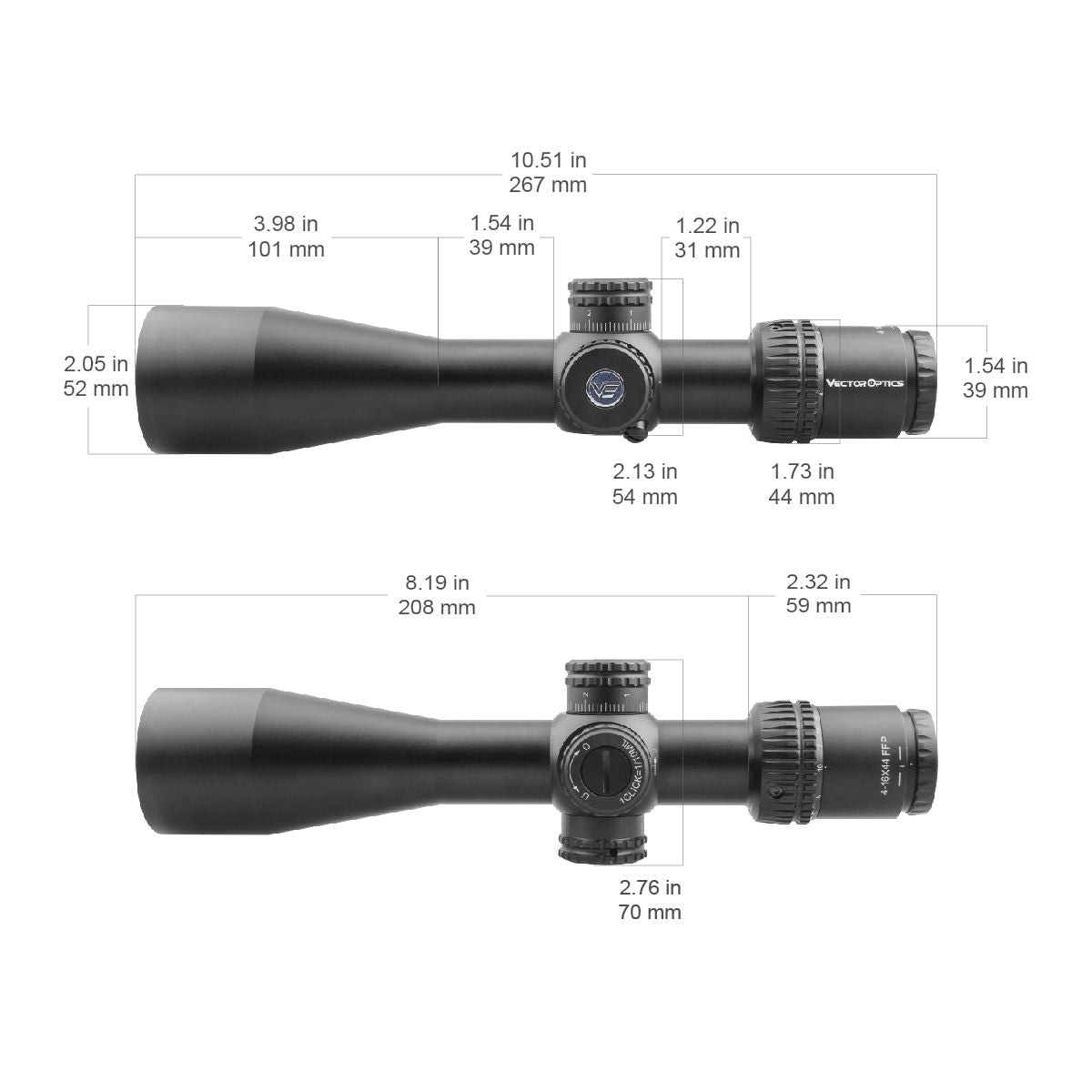 Vector Optics Veyron 4-16x44 FFP kikarsikte