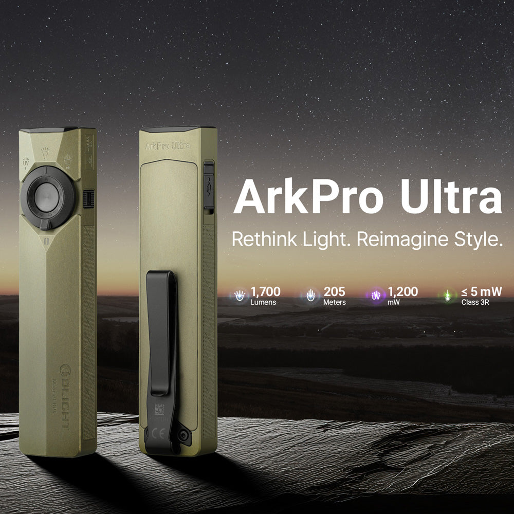 Olight ArkPro Ultra | platt 4-i-1 EDC ficklampa | 1.700 lm - Olive Green