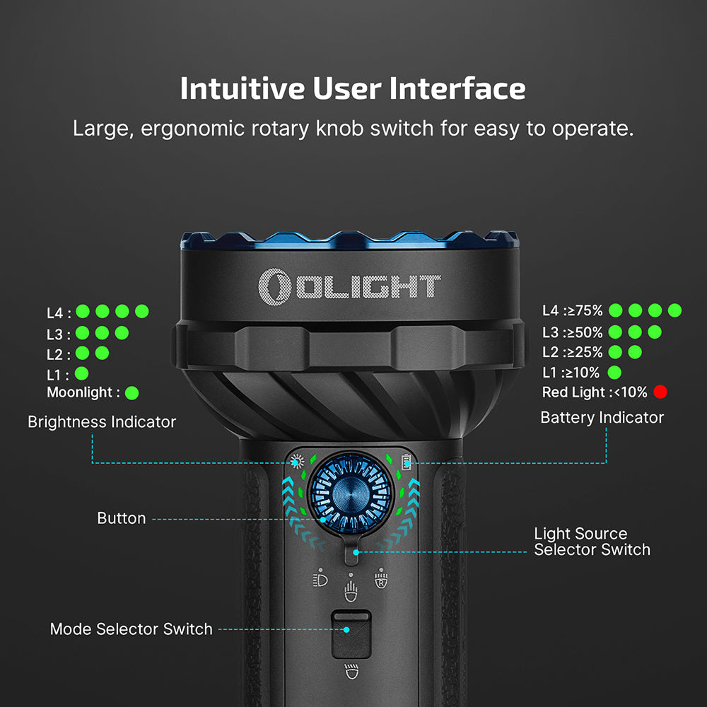 Olight Marauder 2 Mini | kraftfull uppladdningsbar ficklampa | 10.000 lm