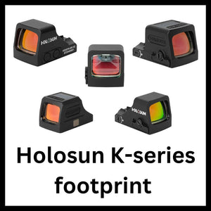 Rödpunktssikten med Holosun K-serien-fotavtryck
