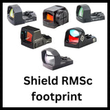 Rödpunktsikten med Shield RMSc footprint
