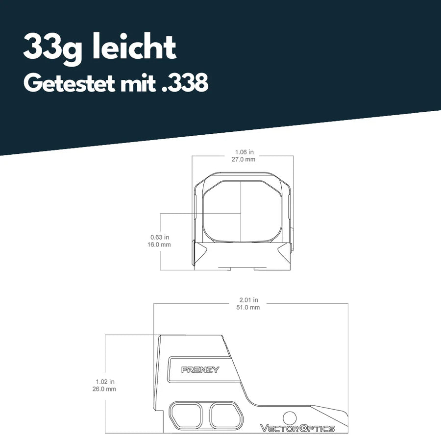 Vector Optics Frenzy 1x16x21 för Glock MOS 