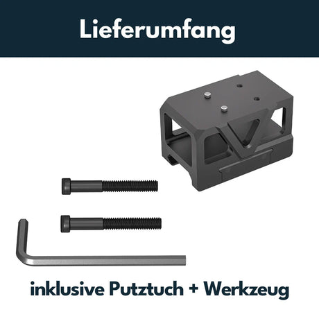 Picatinny rödpunktsmontage with raiser [32 mm] | C-More RTS footprint
