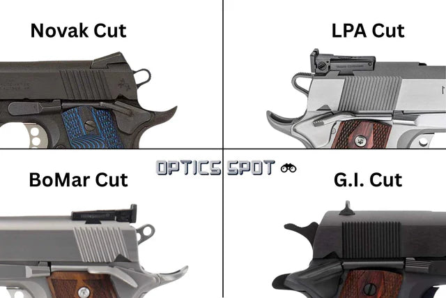 1911 [BoMar Cut] fully adjustable rear sight | grooved with 3 points