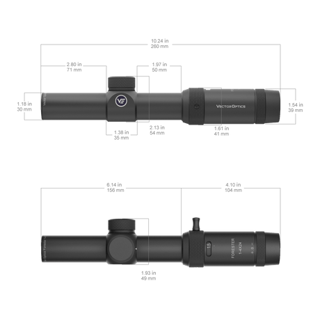 Vector Optics Forester 1-4x24SFP kikarsikte