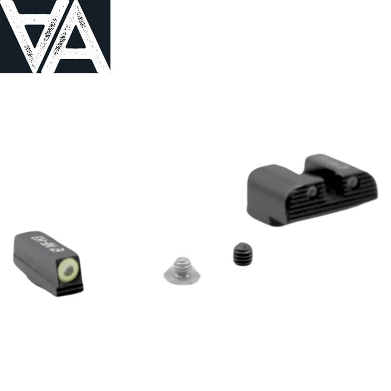 Glock 17, Glock 19, Glock 26 natt sikten med tritium 