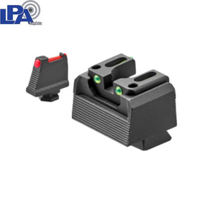 Tall semi-justerbara sikten for Glock MOS [G17 MOS G19 MOS & other] | med fiberoptik