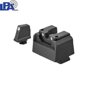 Höga semi-justerbara sikten för Glock MOS [G17 MOS G19 MOS & other] | med vita prickar