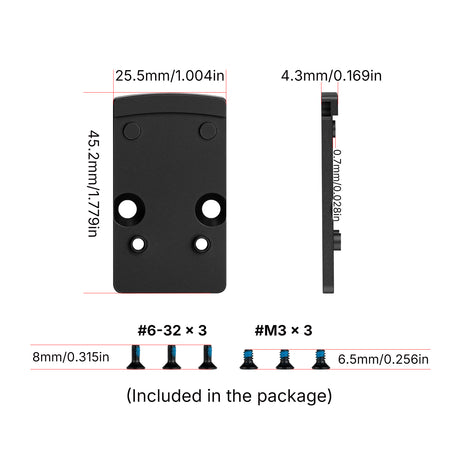 Footprint adapter | från Trijicon RMR till Shield RMSc & K-series footprint