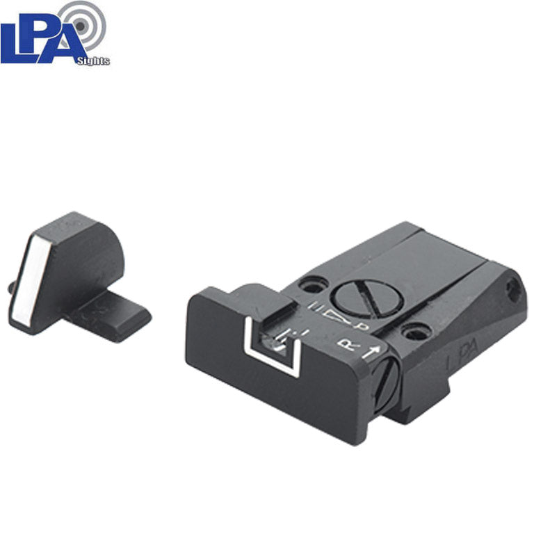 Springfield XD-XDM-XDS, HS Produkt HS-9, SF19 & S-Line justerbart sikteset med vita linjer 