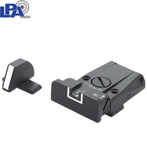 Springfield [XD,XDM] & HS Produkt [XDM HS-9 SF19] justerbara sikten | med vita linjer