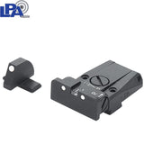 Springfield [XD,XDM] & HS Produkt [XDM HS-9 SF19] justerbara sikten | med vita prickar
