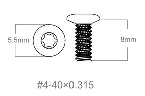 Set med skruvar 3pcs | 4-40x0.315’’ [T10]