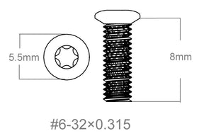 Set skruvar 3st | 6-32x0.315’’ [T10]