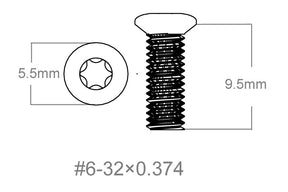 Set med skruvar 3 st | 6-32x0.374’’ [T10]