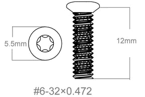 Set skruvar 3st | 6-32x0.472’’ [T10]