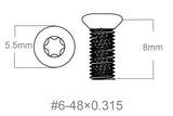 Set med skruvar 3pcs | 6-48x0.315’’ [T10]