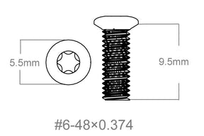 Set med skruvar 3 st | 6-48x0.374’’ [T10]