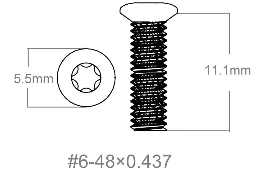 Sats med skruvar 3st | 6-48x0.437" [T10] 