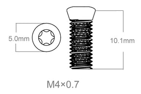 Set med skruvar 3 st | M4x0.7 [T10]