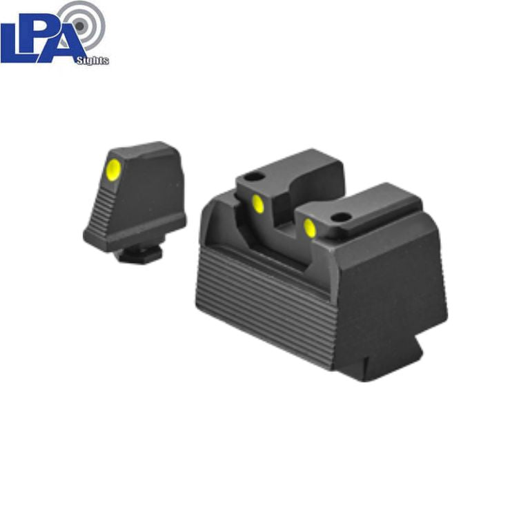 Sig Sauer P220, P226, P229, P320 & P365 Optics Ready halvjusterbart sikteset | med självlysande prickar 