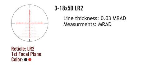 Sightmark Presidio 3-18x50 LR2 FFP kikarsikte