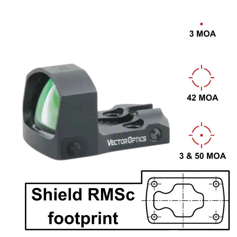 Vector Optics Frenzy-S 1x17x24 MOS Multi Reticle rödpunktsikte