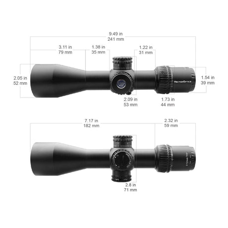 Vector Optics Veyron 3-12x44 FFP kompakt kikarsikte för gevär