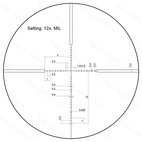 Vector Optics Veyron 3-12x44 SFP kompakt kikarsikte