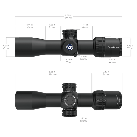 Vector Optics Veyron 2-8x32IR kompakt kikarsikte för gevär