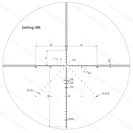 Vector Optics Veyron 4-16x44 IR First Focal Plane Illuminated kikarsikte för gevär