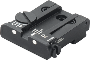Justerbart baksikte för Glock [G17 G19 G26 & other] | vita prickar