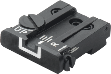 Justerbart baksikte för Glock [G17 G19 G26 & other] | vita linjer