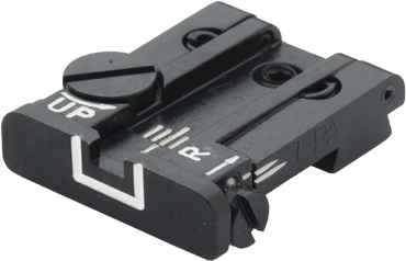 Browning Hi-Power justerbart baksikte | vita linjer