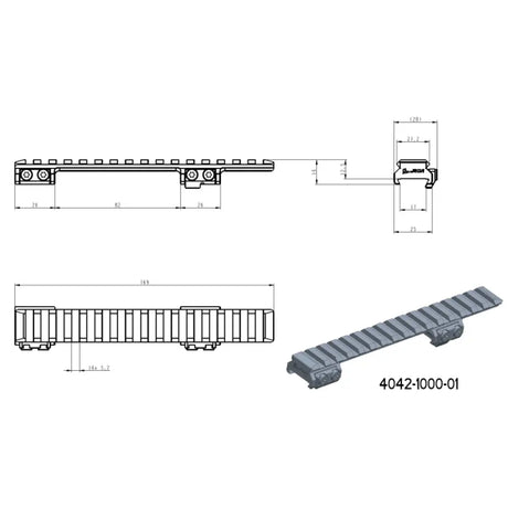 CZ 500 & CZ 557 Picatinny-skena | Long