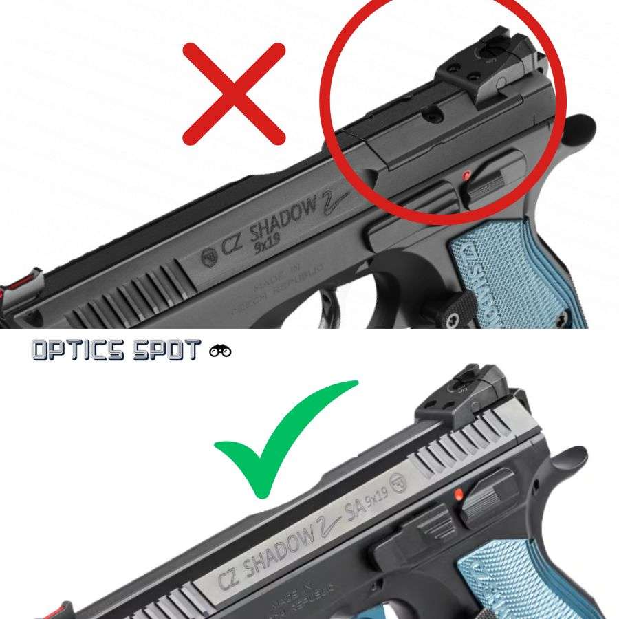 CZ Shadow 2 rödpunktsmontage | Shield RMSc footprint