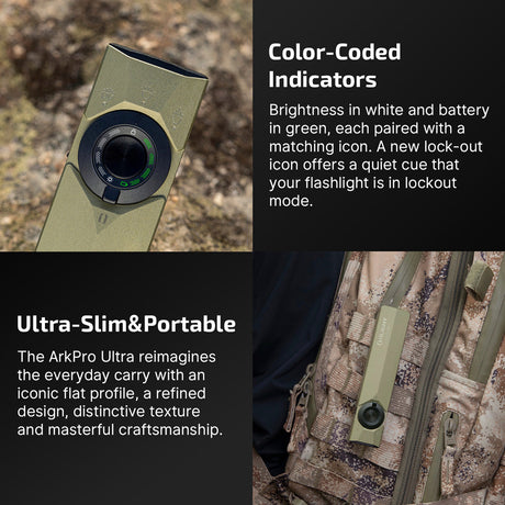 Olight ArkPro Ultra | platt 4-i-1 EDC ficklampa | 1.700 lm - Olive Green