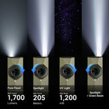 Olight ArkPro Ultra | platt 4-i-1 EDC ficklampa | 1.700 lm - Olive Green