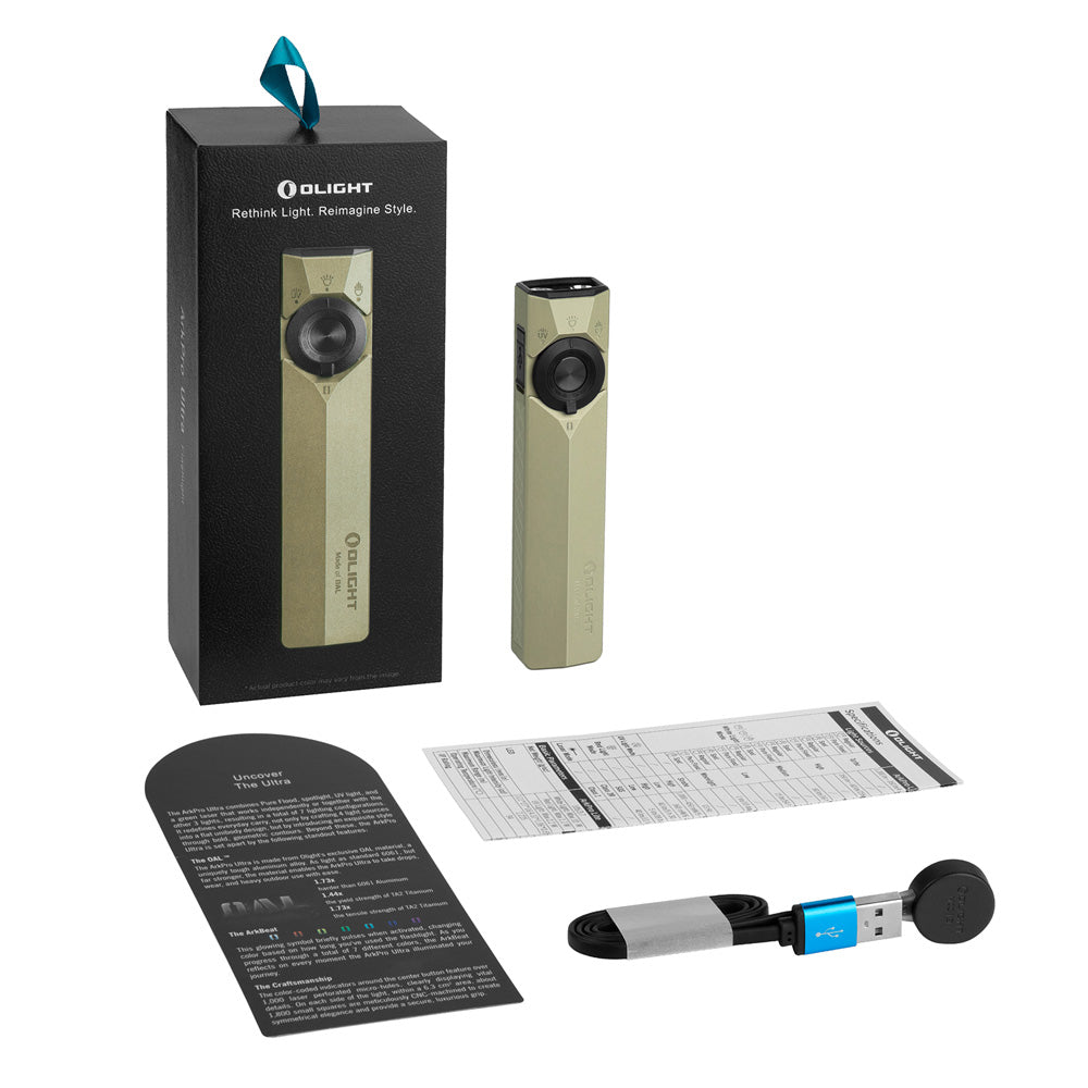 Olight ArkPro Ultra | platt 4-i-1 EDC ficklampa | 1.700 lm - Olive Green