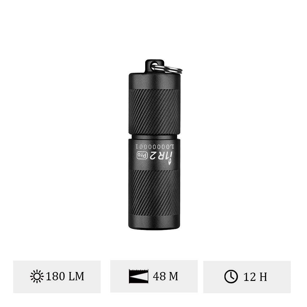 Olight i1R 2 Pro | uppladdningsbar nyckelringslampa | 180 lm - Svart