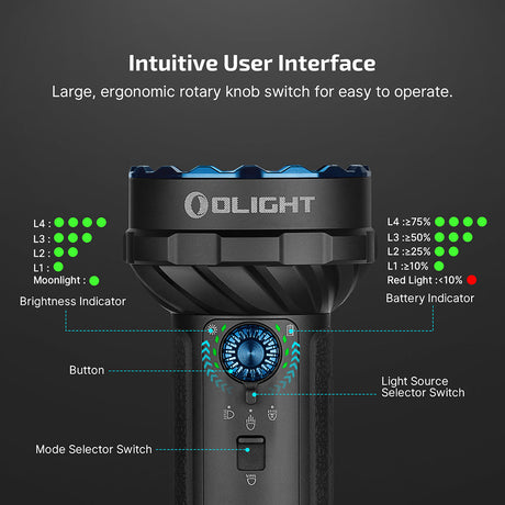 Olight Marauder 2 Mini | kraftfull uppladdningsbar ficklampa | 10.000 lm